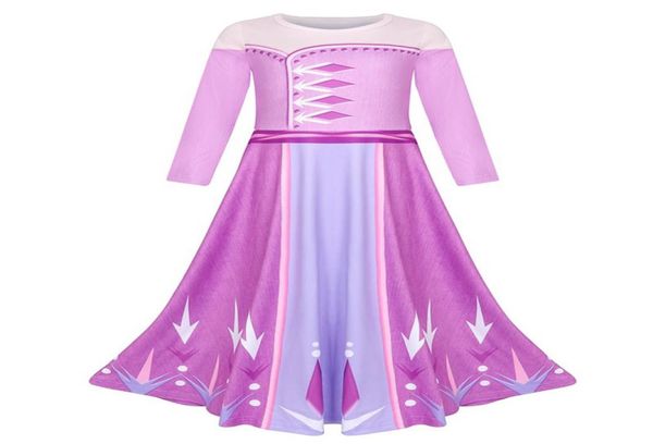 Frozen 2 robes pour fille dentelle Costume princesse Carnival Christmas Enfants Elza Snow Queen Birthday Kid Up Disguise tunique C3210340
