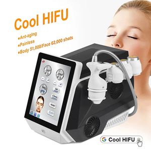 Équipement de beauté hifu congelé ultrasonique focalisée de haute intensité machine anti-âge indolore 62000 coups dispositif anti-rides visage corps