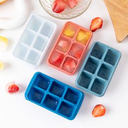 Molde de hielo de hielo congelado Molde de hielo Silicona para el hielo Cambia de hielo con refrigerador de tapa Caja de hielo Xiaoice Box Box Pack