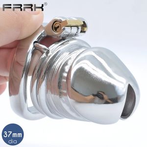 FRRK Kuisheidskooi 37mm Grote Metalen Mannelijke Bondage Riem Apparaten Penis Ringen Cock Lock Speeltjes voor Comfortabele Lange Tijd te Dragen 240102