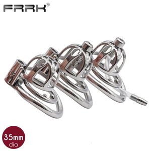 Frrk Mannelijke Kuisheidskooi Met AntiOff Ring Voor Man Comfortabele Bondage Apparaten Urethrale Plug Katheter Cock Lock Bdsm Seksspeeltjes 240102