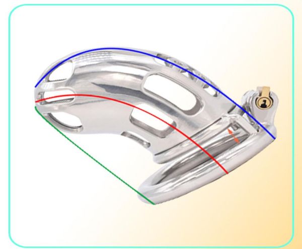 Frrk strapon mâle ceinture coq cage hommes hommes en acier inoxydable adulte bdsm toys penis métal anneaux sangle sur le dispositif de bondage de serrure5297795