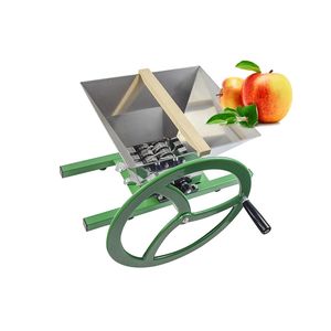 Fruit en appelmolen Crusher 7L Handmatige sappertjesmolen draagbare fruit scratter pulper voor wijn en cider dringend gereedschap fruit en groentegrinder