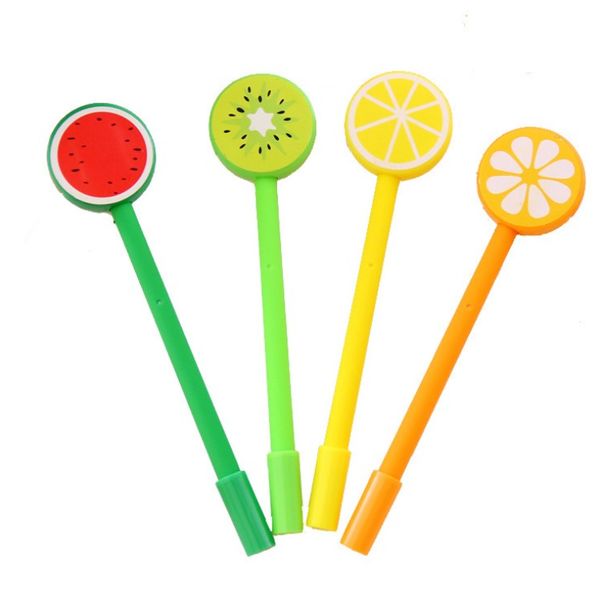 Bolígrafos de frutas, bolígrafos de dibujos animados de gel creativo, forma de frutas y verduras