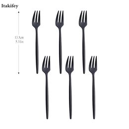 Fruit Fork Spoon lnife Set Gâteau en acier inoxydable pour dessert Red Small Fork Fork Rainbow Dessert Creativity Fork For Drop Y3052