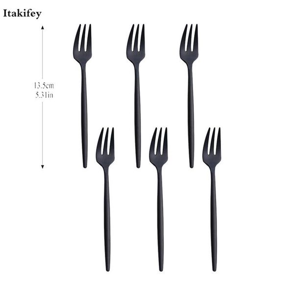 Fruit Fork Spoon lnife Set Gâteau en acier inoxydable pour dessert Red Small Fork Fork Rainbow Dessert Creativity Fork For Drop Y345p