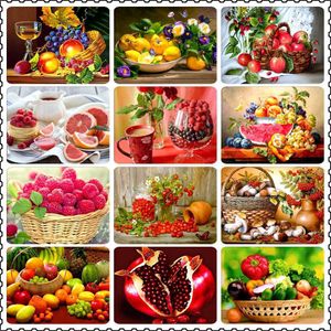 Fruit Full Display Square/Round Scenery Landscape 5D Diamond Painting Diamond Embroidery Cross Stitch Diamond Mosaic Home Decor 201112