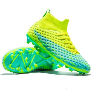 Fruit Green Color Football Boots Women Men High Top AG TF voetbal Cleats Jeugd Anti Slip Professionele trainingsschoenen