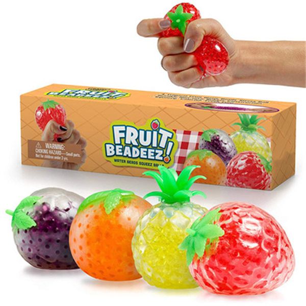 Fruit Jelly Water Squishy Cool Stuff Cosas divertidas juguetes Squash it sandía banana uva Fidget Anti Stress Reliever Diversión para adultos Niños Novedad Regalos