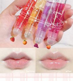 Fruit Lip Gloss Lip Oil Jelly Moisturerende lippen verminderen liplijnen waterdichte duurzame vloeibare lipcosmetica