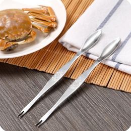 Fruitnaald vorken roestvrij staal kreeftgereedschap tang clip picks lepels zeevruchten accessoire creatief craber peel garnalengereedschap b1020