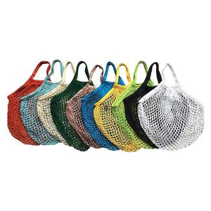 Fruit Net Bag Draagbare Groente Bag Uitgehold Milieuvriendelijk Winkelen Tote Tassen Herbruikbaar RRD13162