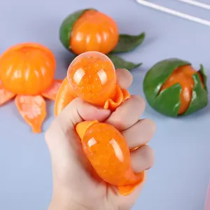 Fidget Toys Peeling de frutas Mandarina Pinch Descompresión Squishies Mini Party Favors Goodie Bag Fillers para niños niñas