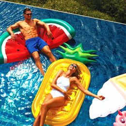 Fruit Forme plage flottante gonflable planche de surf de la piscine aquareur Adult Sports Air Air Bed Sofa 240506