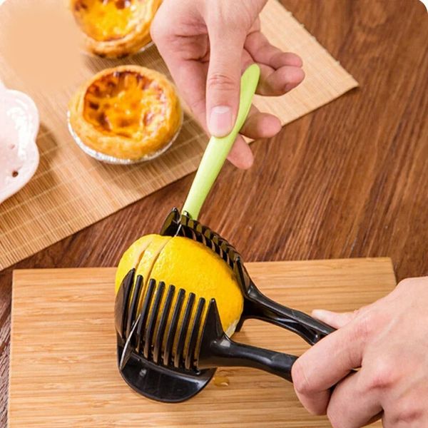 Fruit Fatrer Vegetable Funder para cortar limón de la papa cortada de tomate cebolla huevo tarta clip de pastel de la cocina accesorios