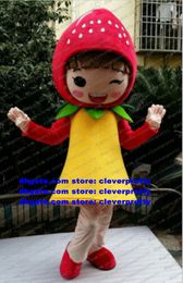 Fruit Strawberry Fragola Mascot Kostuum Volwassen Catoon Character Outfit Suit Trade Shows Conferentie Foto ZX2980