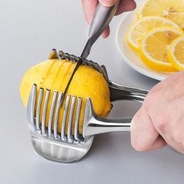 Fruit Vegetable Divishing Tools Aluminium Legering Lemon Slicer Huishoud Handgreep Tomaten Aardappel Bananen Cutter Keukengereedschap ZL1227