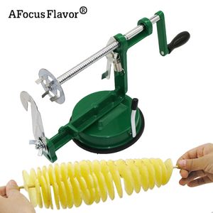 Outils de fruits et légumes 1 pièce de pomme de terre Twister trancheuse en acier inoxydable accessoires de cuisine Tornado coupe manuelle puces en spirale 230520