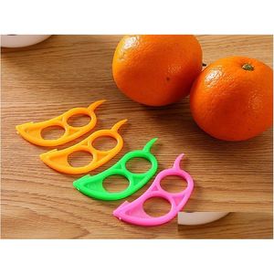 Herramientas de frutas y verduras Lote Forma de ratón Dispositivo de cáscara de naranja abierto Gadgets de cocina Pelador de cocina Parer Tipo de dedo Gota Entregar DHC2M Clephan