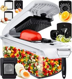 Fruit Groente Gereedschap 16in1 Multifunctionele Chopper Huishoudelijke Salade Keuken Accessoires Keukengerei Opslag Nuttige Dingen Voor Thuis 230712