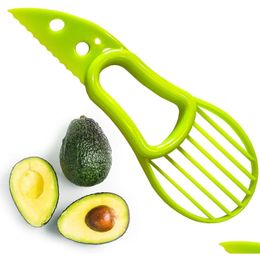 Outils de légumes de fruits 3 dans 1 avocat slicer mti-function couteau couteau en plastique séparateur séparateur de beurre au carré