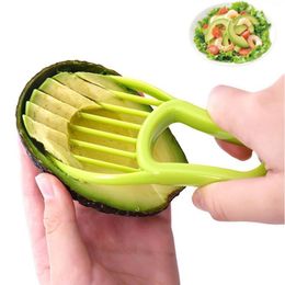 Fruit Groente Gereedschap 3 In 1 Avocado Snijmachine Shea Corer Boter Dunschiller Cutter Pp Separator Plastic Mes Keuken Gadgets 2 Drop levering Dhasr