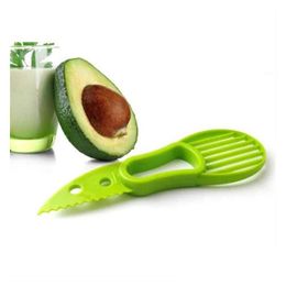 Fruitgroentegereedschap 3 in 1 avocado slicer mtifunctie snijder mes plastic peeler separator shea corer boter gadgets keuken naar dhn4i