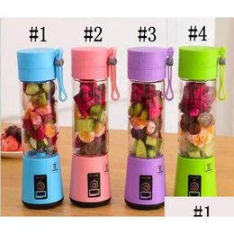 Outils de légumes de fruits 380 ml mélangeur personnel portable Mini USB Juicer tasse électrique gouttes de bouteille à la maison