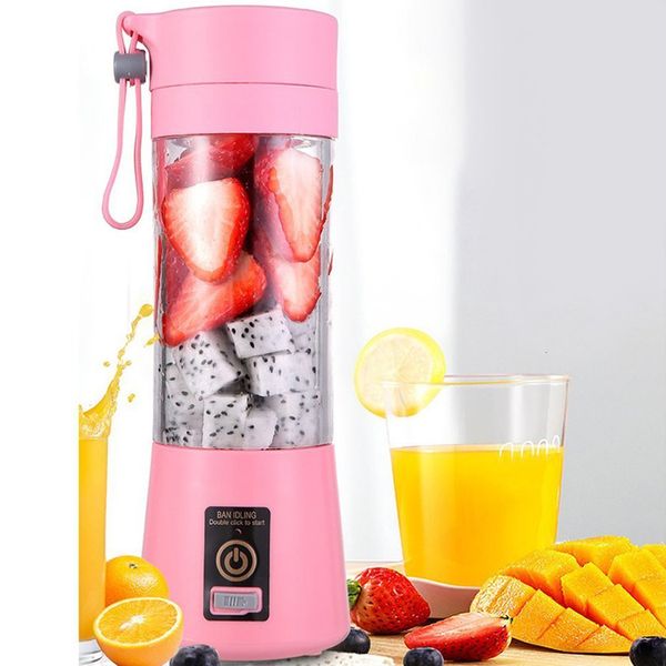 Herramientas de frutas y verduras Licuadora de 6 cuchillas Exprimidor de frutas eléctrico Batidora de mano Batidora mezcladora USB Recargable Mini Procesador de alimentos Taza de jugo 230710