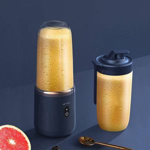 Fruit Vegetable Tools 6 Blade draagbare Juicer Cup 400 ml USB Smoothie Blender Wireless Mini Charging Squeezer Food Mixer Ice Crusher 230320