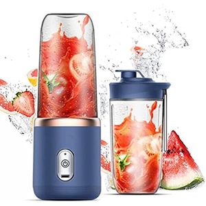 Fruit Vegetable Tools 6 Blades Juicer Cup 400 ml USB Smoothie Blender Mini Charging Squeezer Food Mixer Ice Crusher Portable Wireless Juicers 230222