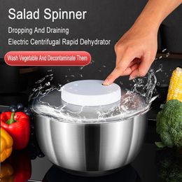Fruit Groente Gereedschap Automatische Elektrische Salade Spinner Voedsel Theepot Maken Tool Multifunctionele Wasmachine Droger Mixer 231026