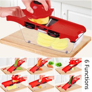 Fruit Groente Gereedschap Koken Tool Sets Cutter Mandoline Slicer Rasp 6 Blades multifunctionele Keuken Gadget 231023