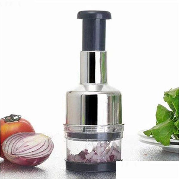 Herramientas de frutas y verduras Creative Ajo Chopper Mtifuncional Cebolla Slicer Cutter Dicer Utensilios Nuevo Peeler Manual Alimentos Cocina Cocinar DHMP2