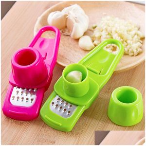 Herramientas de frutas y verduras Molienda creativa Prensas de ajo Cortador de jengibre Rallador Accesorios de cocina Gadgets Entrega de entrega a domicilio G Dhe0I