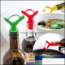 Outils de fruits et légumes Double bouteille d'huile Le dispositif de guidage de liquide Bouchon de bouche Bouteilles de sauce Bouchons de buse Vin Pour Cuisine Drop D Ot2P4