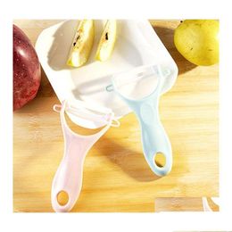 Fruitgroentegereedschap Duurzame keramische peeler Plastic aardappel Wortelsnijder Sharp Slicer draagbare keukengadgets vtky2378 Dr Dro Otagr