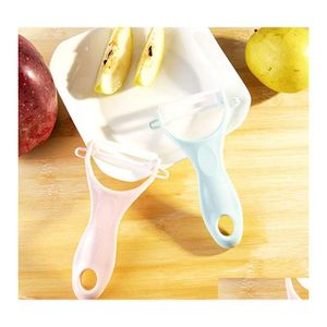 Fruitgroentegereedschap Duurzame keramische peeler Plastic aardappel Wortelsnijder Sharp Slicer draagbare keukengadgets vtky2378 Dr Dhulr