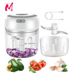 Herramientas de frutas y verduras Cocina eléctrica Picadora de alimentos Mini Trituradora de ajo Trituradora USB Molinillo de carne portátil para gadgets 231023