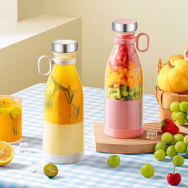 Fruits Légumes Outils Électrique Portable Blender Jus Bouteille En Verre Frais Juicer USB Multifonction Alimentaire Fraise Agrumes Milkshake Mélangeurs Maker 230522