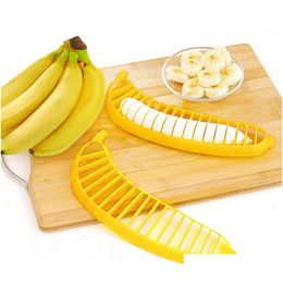 Fruits Légumes Outils Gadgets Trancheuse en plastique Coupeur Salade Cuisine Cuisine Couper Banane Chopper TLY022 Drop Livraison Maison Jardin Di Otbqf