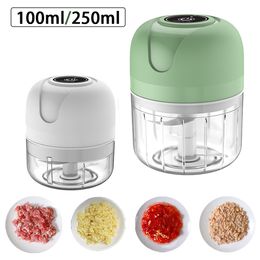 Fruitgroentegereedschap Knoflookbreker Crusher Pers Dicer voedselverwerkers Grinder Chopper Meat Grinder Electric Mini knoflook Blender keukenaccessoires 230309