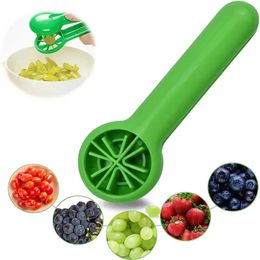 Herramientas de frutas y verduras uva tomate cereza fresa cortador verde multifuncional y sin hoja suministros creativos para niños 231023