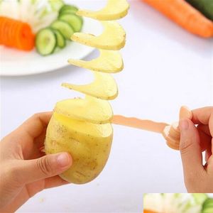 Herramientas de frutas y verduras de alta calidad Zanahoria Cortadora en espiral Modelos de corte de cocina Cortador de patatas Accesorios de cocina Gadgets para el hogar GB68 DHVG2