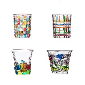 Fruitgroentegereedschap Italië Zecchin Design kleurrijk kristal ouderwetse whiskyglas gothic whisky rock glazen wijn tuimelaar Dazzle Color Water Water Cup 230424