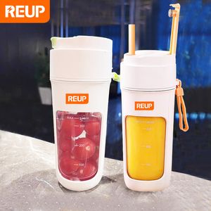 Fruit Groente Gereedschap Juicer Machine Draagbare Blenders Huishoudapparatuur Draadloze Blender Fles Keuken Chopper Smoothie Elektrisch Oranje Mini Apparaten 230802