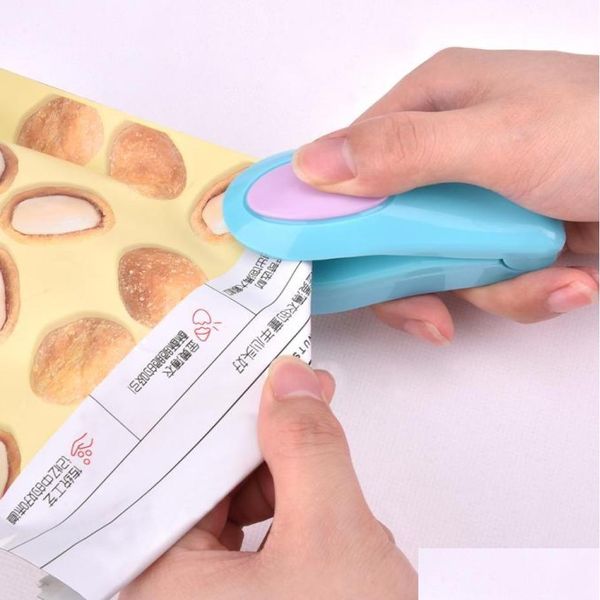 Fruits Légumes Outils Accessoires de cuisine Mini Clip alimentaire portable Thermoscellage Hine Sealer Accueil Snack Sac Ustensiles Gadget Drop Del Dhwpk