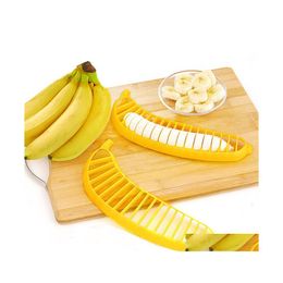 Fruit Groente Gereedschap Keuken Gadgets Plastic Banaan Snijmachine Snijder Salade Maker Koken Cut Chopper Drop Levering Thuis Tuin Dineren Dhhlp