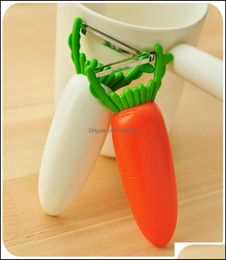 Outils de légumes de fruits cuisine cuisine bar à manger maison jardin arrivée créative conception de carotte 1pcs gadgets mtifonctionnel éplucheur b1813196