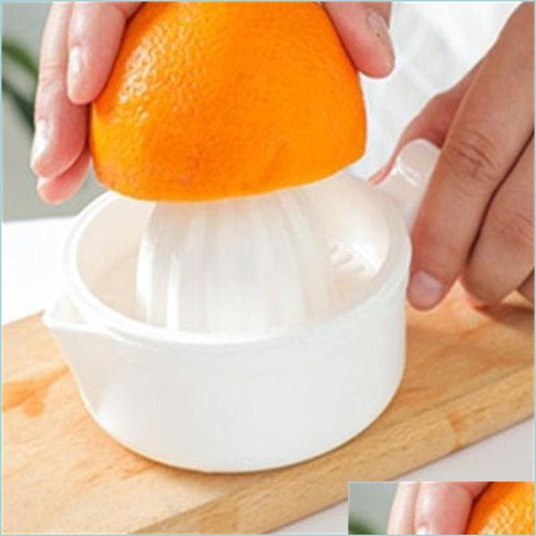 Outils de l￩gumes de fruits au citron orange Juicer Fruit Vegetable Manual Squeezer Durable White Kitchen Tools Family Practical Juicers Dro DHW7X